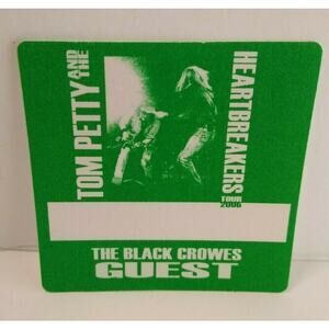 Tom Petty And The Heartbreakers Backstage Pass Original Black Crowes 2005 Green
